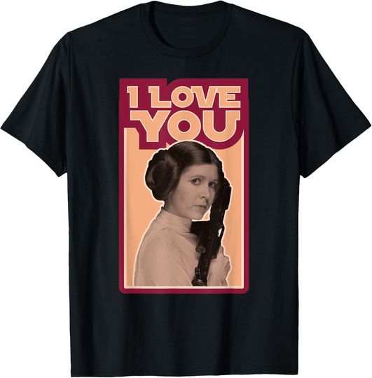 Star Wars Valentine's Day Princess Leia I Love You Vintage T-Shirt, Star Wars T-Shirt