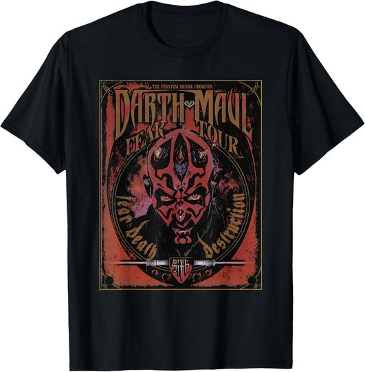 Star Wars Darth Maul Fear Tour Band T-Shirt ,Star Wars T-Shirt