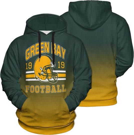 Go Packers Pullover Hoodie 3D Print City Casual Sweatshirts Hooded Fan Gifts for Women Men