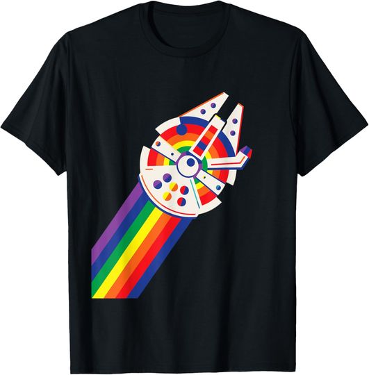 Star Wars Rainbow Millennium Falcon T-Shirt, Star Wars T-Shirt