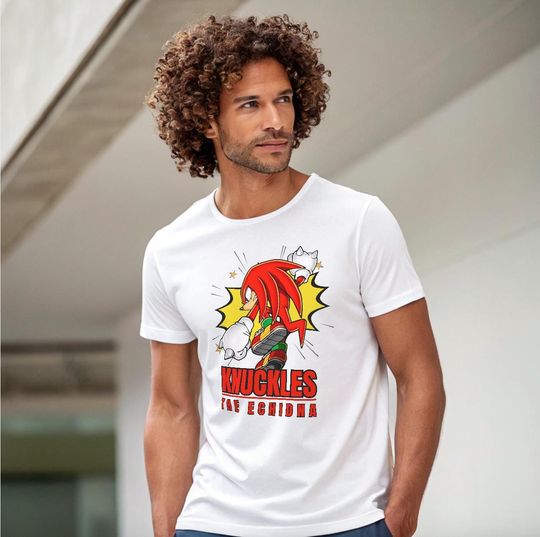 Knuckles the Echidna - Mens Movie Fan Apparel, Sonic 3, Sonic the Hedgehog, Retro Videogame Tee
