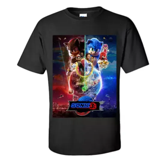 Sonic the Hedgehog 3 T Shirt Sonic the Hedgehog Graphic Shirt