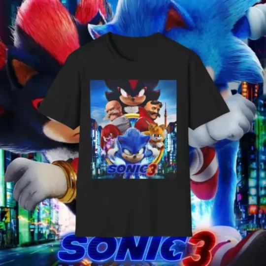Sonic The Hedgehog 3 Shadow Tails Knuckles Unisex T-Shirt