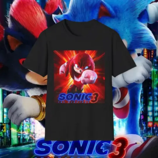 Sonic The Hedgehog 3 Shadow Tails Knuckles Unisex T-Shirt