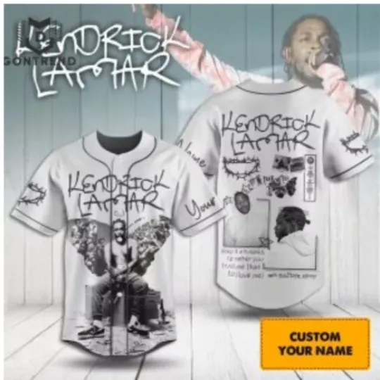 Kendrick Lamar Gnx Album Signature Baseball Jersey