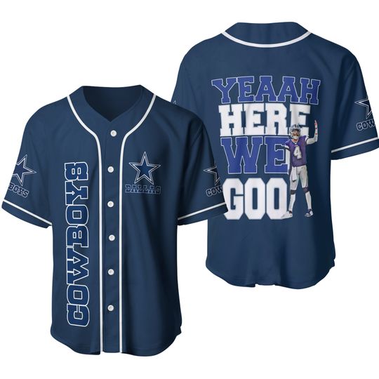 Dallas Cowboys Baseball Jersey, For Gift Fans Jersey