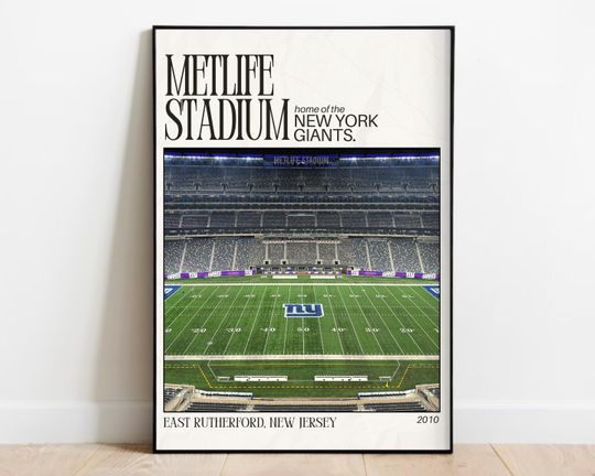 MetLife Stadium Print,  MetLife Stadium Poster, New York  Print, football Stadium Poster, New York Giants Gift