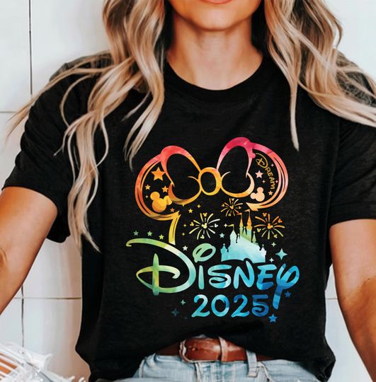 Disney 2025 T-shirt, Disney Family Vacation Shirts, Disney 2025 Squad Shirt, Minnie & Mickey Matching Family Disney Trip Shirt