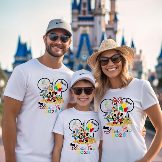 Custom Disney Trip Family Matching Shirt, Disney Trip 2025 Shirt, Disney Couple Shirt, Custom Disney Trip 2025 Shirt
