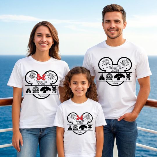 Custom Disney Trip 2025 Shirts, Disneyworld Shirts, Disney Couple Shirts, Disney Vacation,  Disney Clothes, Disney Family Shirts, Disney Tee
