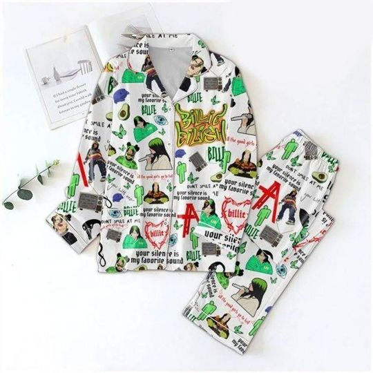 Billie Eilish Pajamas Set, Hit Me Hard and Soft Pajamas Set, Billie Eilish 2025 Pajamas Set