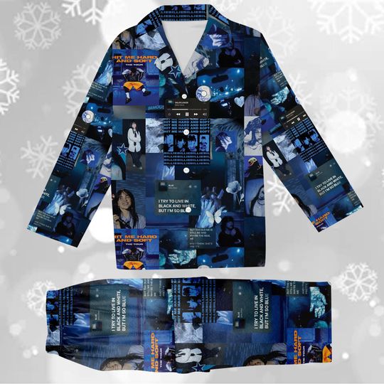 Billie Eilish Pajamas Set, Hit Me Hard and Soft Pajamas Set, Billie Eilish 2025 Pajamas Set