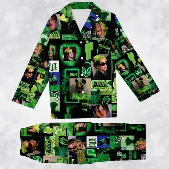 Billie Eilish Pajamas Set, Hit Me Hard and Soft Pajamas Set, Billie Eilish 2025 Pajamas Set