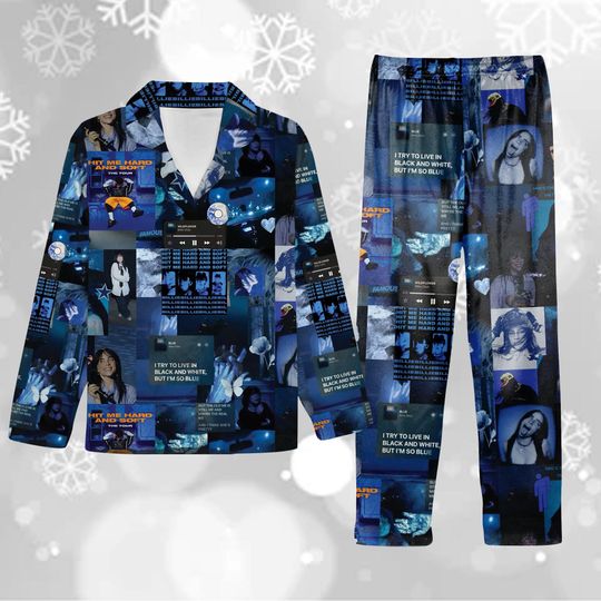 Billie Eilish Tour 2025 Pajamas Set, Hit Me Hard and Soft Pajamas Set, Billie Eilish 2025 Pajamas Set, Thick Pajamas