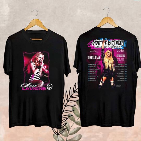 Avril Lavigne Graphic Shirt, 2025 Avril Lavigne Greatest Hits Tour T-Shirt, Avril Lavigne Fan Gift, Avril Lavigne Merch, Avril Lavigne Shirt