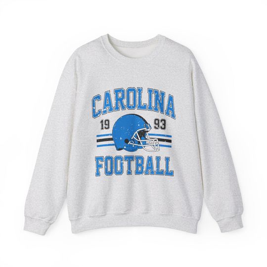 Vintage Style Distressed Carolina Panthers Football Sweatshirt, football Crewneck Jumper, Retro Sports Panthers Fan Gift, Carolina Football