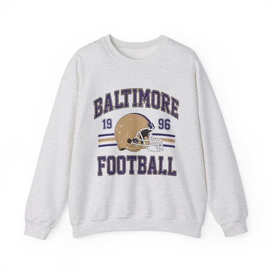 Vintage Style Distressed Baltimore Ravens Football Sweatshirt, football Crewneck Jumper, Retro Sports Ravens Fan Gift, Balitmore Football