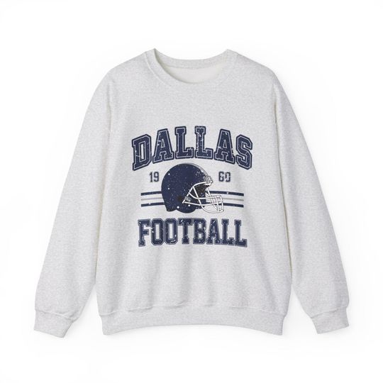 Vintage Style Distressed Dallas Cowboys Football Sweatshirt, football Crewneck Jumper, Retro Sports Cowboys Fan Gift, Dallas Football