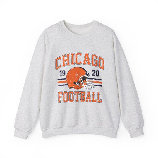 Vintage Style Distressed Chicago Bears Football Sweatshirt, football Crewneck Jumper, Retro Sports Bears Fan Gift, Chicago Football