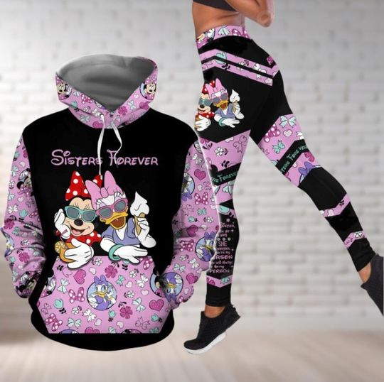 Disney Minnie And Daisy Besties Hoodie And Leggings, Daisy Duck And Minnie Mouse Shirt, Magical Kingdom Shirt, Sisters Forever Hoodie