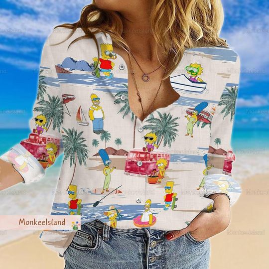 The Simpsons Shirt, Simpsons Family Blouse, Bart, Homer, Marge Simpsons Shirt, Simpsons Tv Series Shirt, Gift For Her