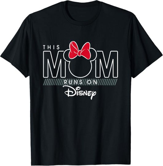 Disney Minnie Mouse This Mom Runs on Disney T-Shirt, Minnie Mouse T-Shirt