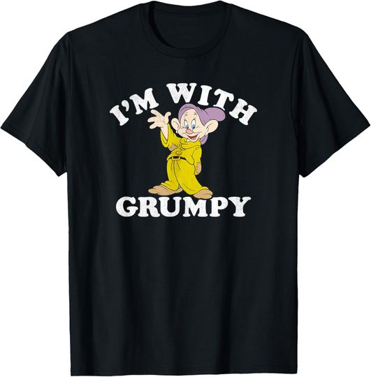 Disney Snow White & The Seven Dwarfs T-Shirt, Dopey I'm With Grumpy T-Shirt