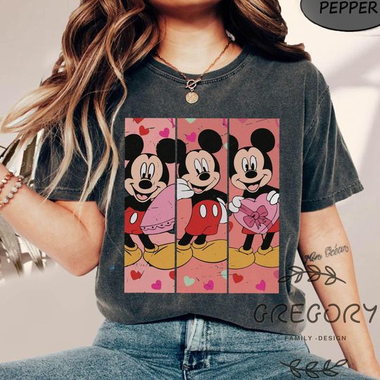 Mickey Valentine T-Shirt, Disney Valentines Day T-Shirt, Mickey Mouse T-Shirt