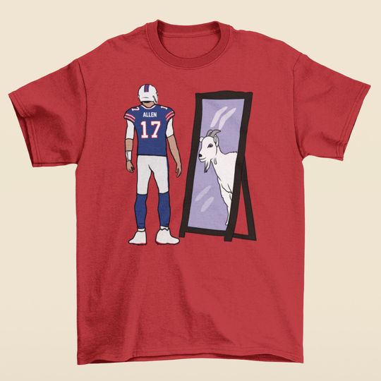 Josh Allen Mirror GOAT T-Shirt, Buffalo football T Shirt