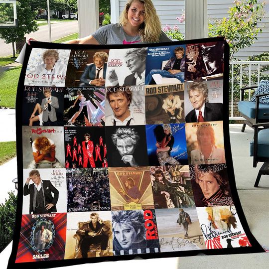Rod Stewart For Fans Fleece Blanket | Music Lover Gift | Music Tour Merch