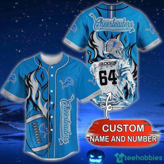 Personalized Detroit Lions Baseball Jersey, Detroit Lions Cheerleaders Jersey, Game Day Jersey