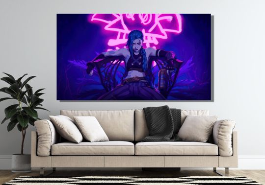 Jinx Poster Print, Arcane Jinx Poster, League Of Legends Poster
