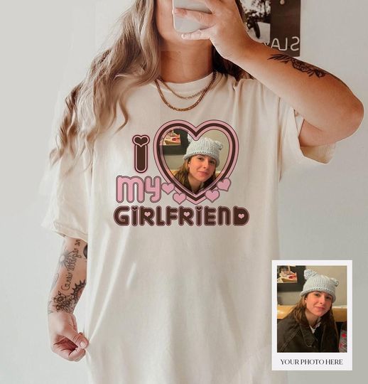 Custom I Love My Girlfriend Shirt, I Love My Boyfriend, I Heart My Girlfriend Shirt, Valentines Couples Shirts, Valentines Gift For Him Her