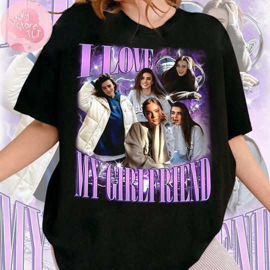 Custom 90s Vintage Bootleg Shirt, Custom Your Own Bootleg Idea Shirt, Valentine Gift I Love My Girlfriend, Girlfriend Bday Gift, 90s Bootleg
