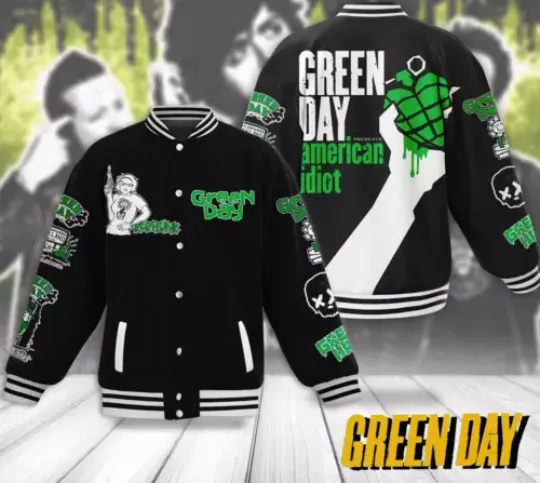 Green Day Presents American Idiot Baseball Jacket, Gift For Fans