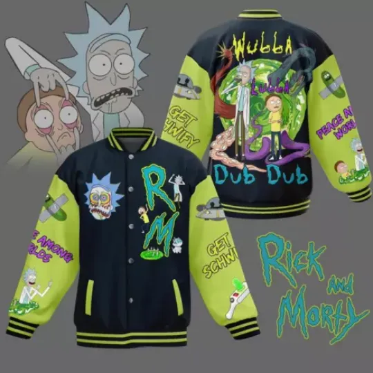 Rick And Rickandmorty New Bomber Baseball Jacket For Fan Outdoor Unisex Bomber Jacket