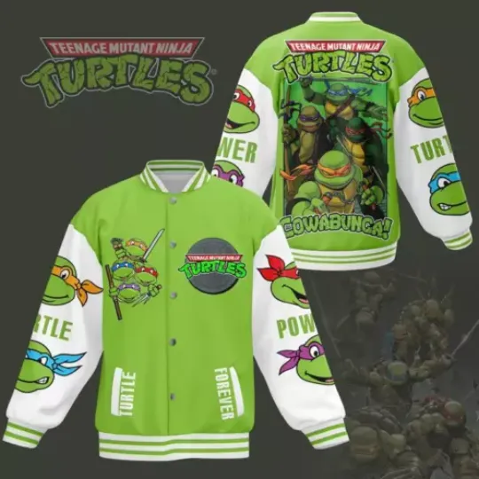 Teenage Mutant Ninja Turtles Bomber Jacket, Men's Baseball Fashion Outerwear