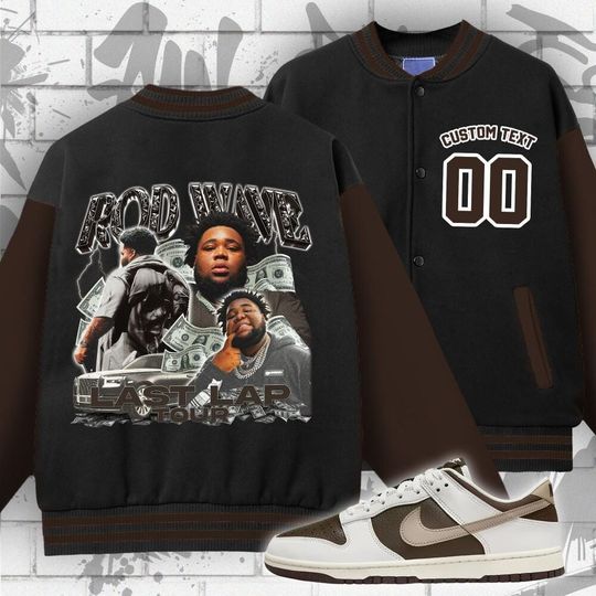 Custom Dunk Low Baroque Brown Unisex Varsity Jacket, Rd Wave Last Lap Tour, Varsity Jacket