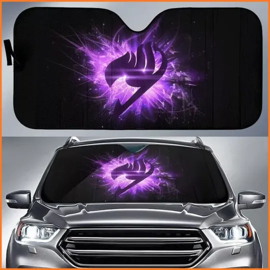 Car Sunshade Fairy Tail Purple Auto Sun Shade Automotive Sunshade