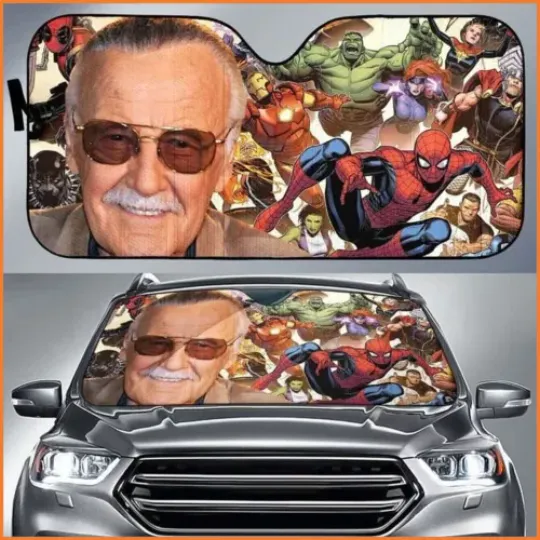 Car Sunshade Stan Lee  The Avengerss Auto Sun Shade Automotive Sunshade