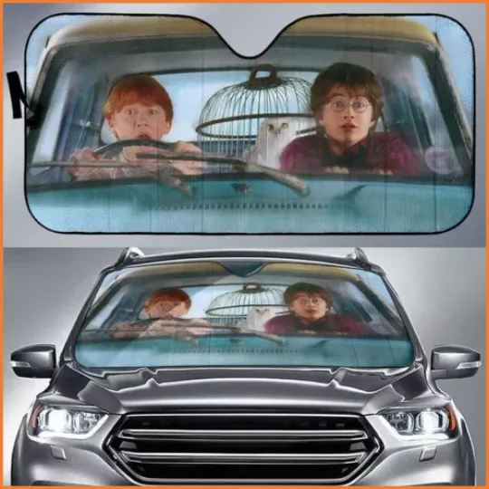 Harry Potter  Ron Flying Auto Sun Shade Car Sunshade Car Cooling Accessories