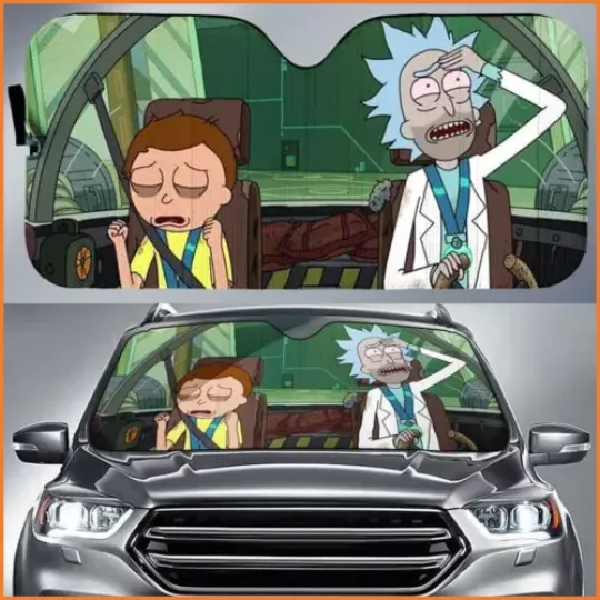 Rick And Rickandmorty Auto Sun Shade V1 Car Sunshade Insulated Sunshade