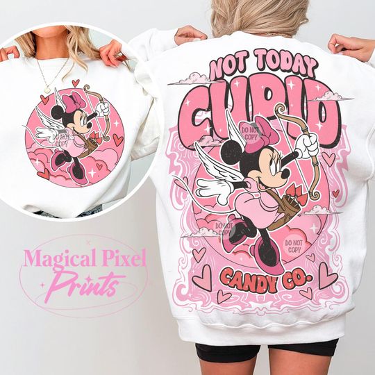 Not Today Cupid Sweatshirt, Valentines Couple Shirt Sweatshirt, Funny Valentines Sweatshirt, Cupid Sweatshirt, Retro Valentines Day Sweatshirt