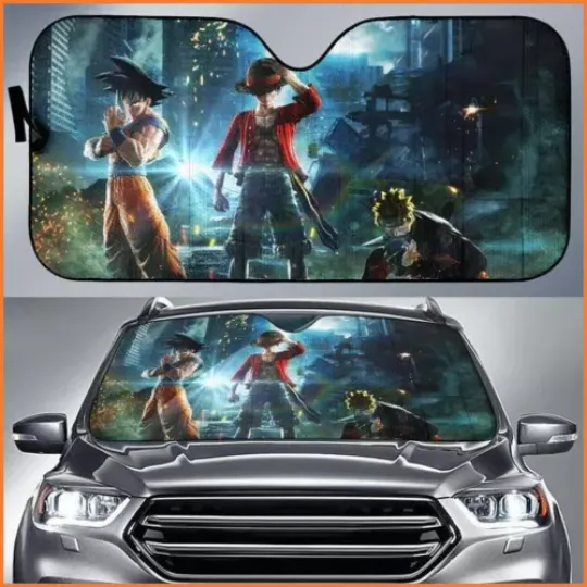 Narutoo Songoku Luffy Auto Sun Shade Car Sunshade Car Dashboard Accessories
