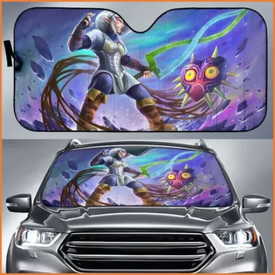 Legend Of Zelda Blue Designs Auto Sun Shade Car Sunshade Portable Sunshade