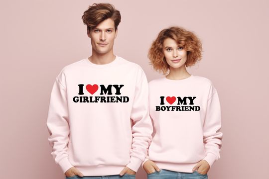 I Love Custom Sweatshirt, Girlfriend Sweatshirt, Gift for Boyfriend, Custom Valentines Day Gift, Custom I Love Sweater,Valentine Gift