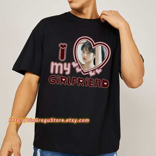 I Love My Girlfriend Shirt, Personalized I Heart Shirt, I Heart My Girlfriend, Custom I Love My Girlfriend Photo
