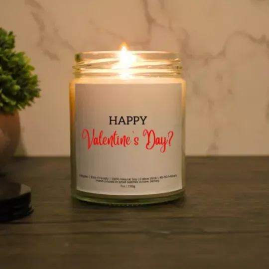 Happy Valentine's Day Candle| Valentine's Day Candle | Romantic Candle | Gift