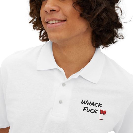 GOLF POLO SHIRT Whack fuck Funny Men's Polo