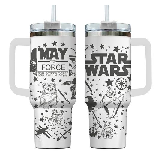 Starwars Ewok Edition Engraved 40 oz Tumbler with Handle